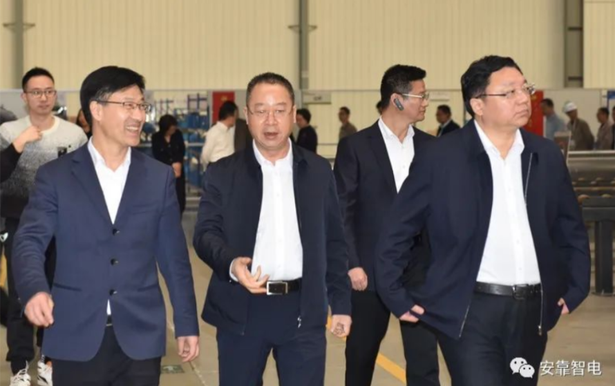 海陵區黨政代表團考察安靠智電 海陵區黨政代表團考察安靠智電
